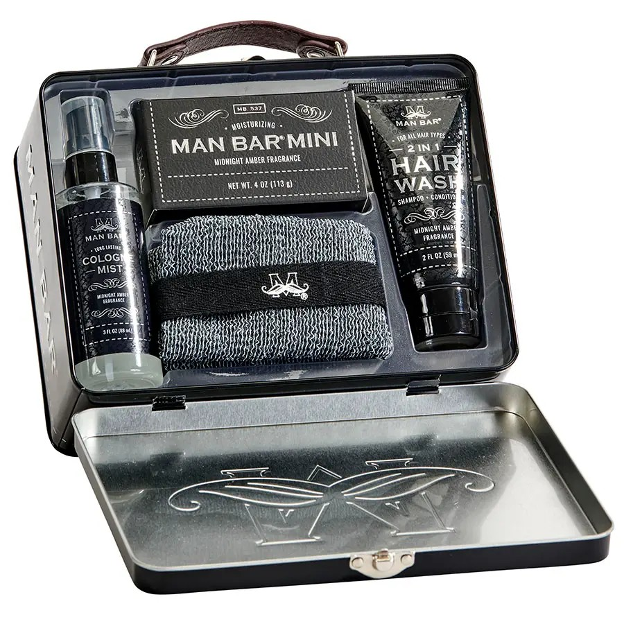 Man Bar Mini Travel Kit Midnight Amber