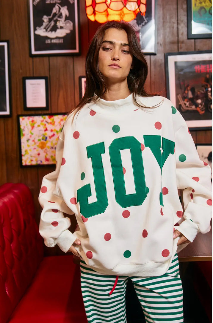 Joy Sweatshirt | Polka Dot