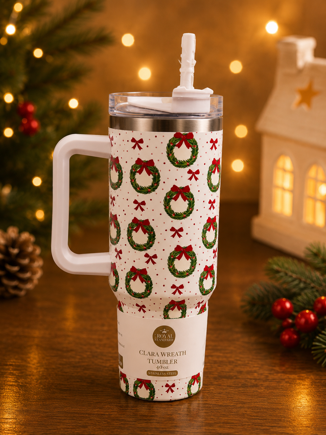 Christmas Wreath Tumbler