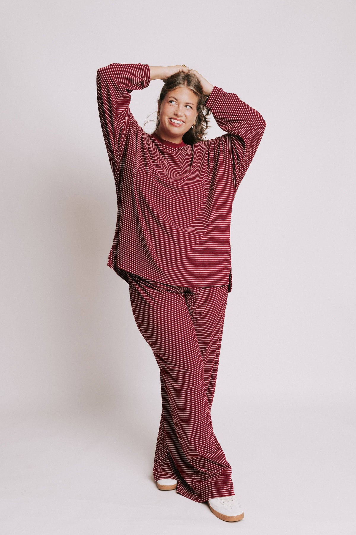 Cozy In Crimson Pants