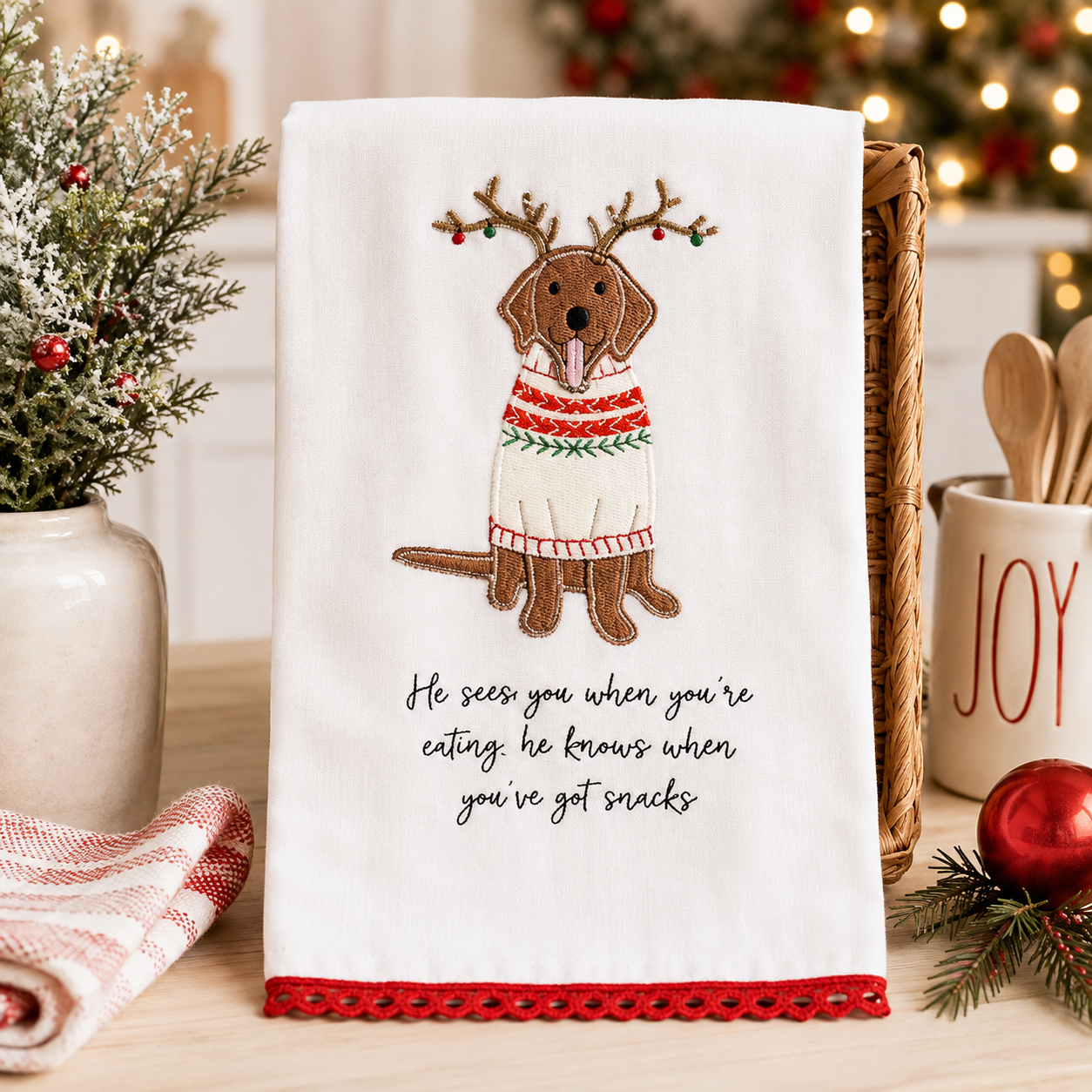 Sants Sees You | Doggy Hand Towel