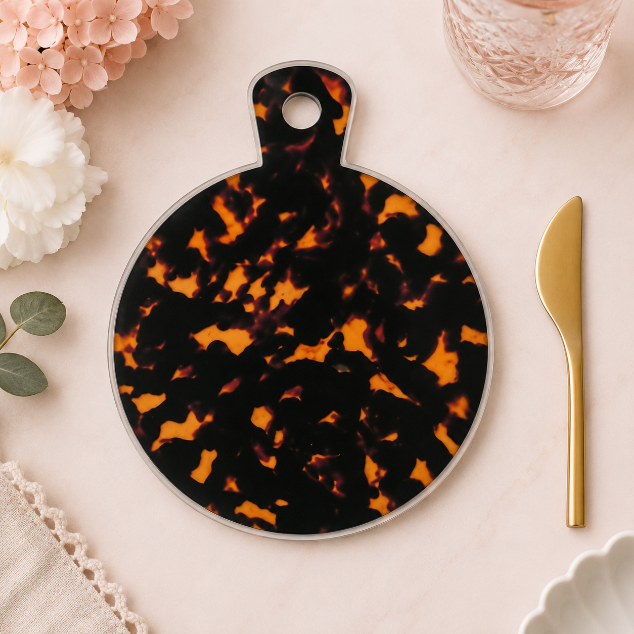 Mud Pie Mini Round Board | Tortoise