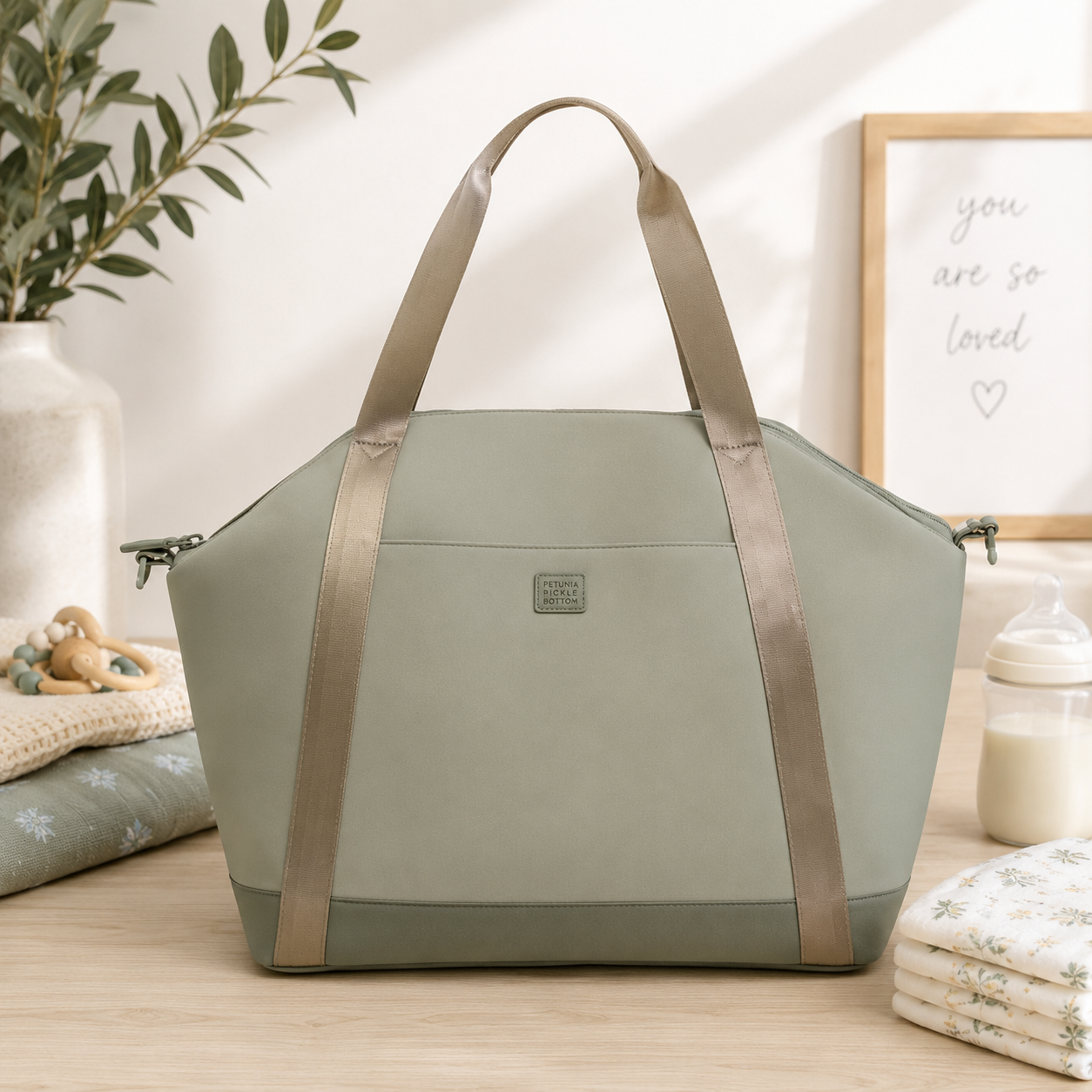 Sage Seoul Diaper Bag Tote | Freshly Picked