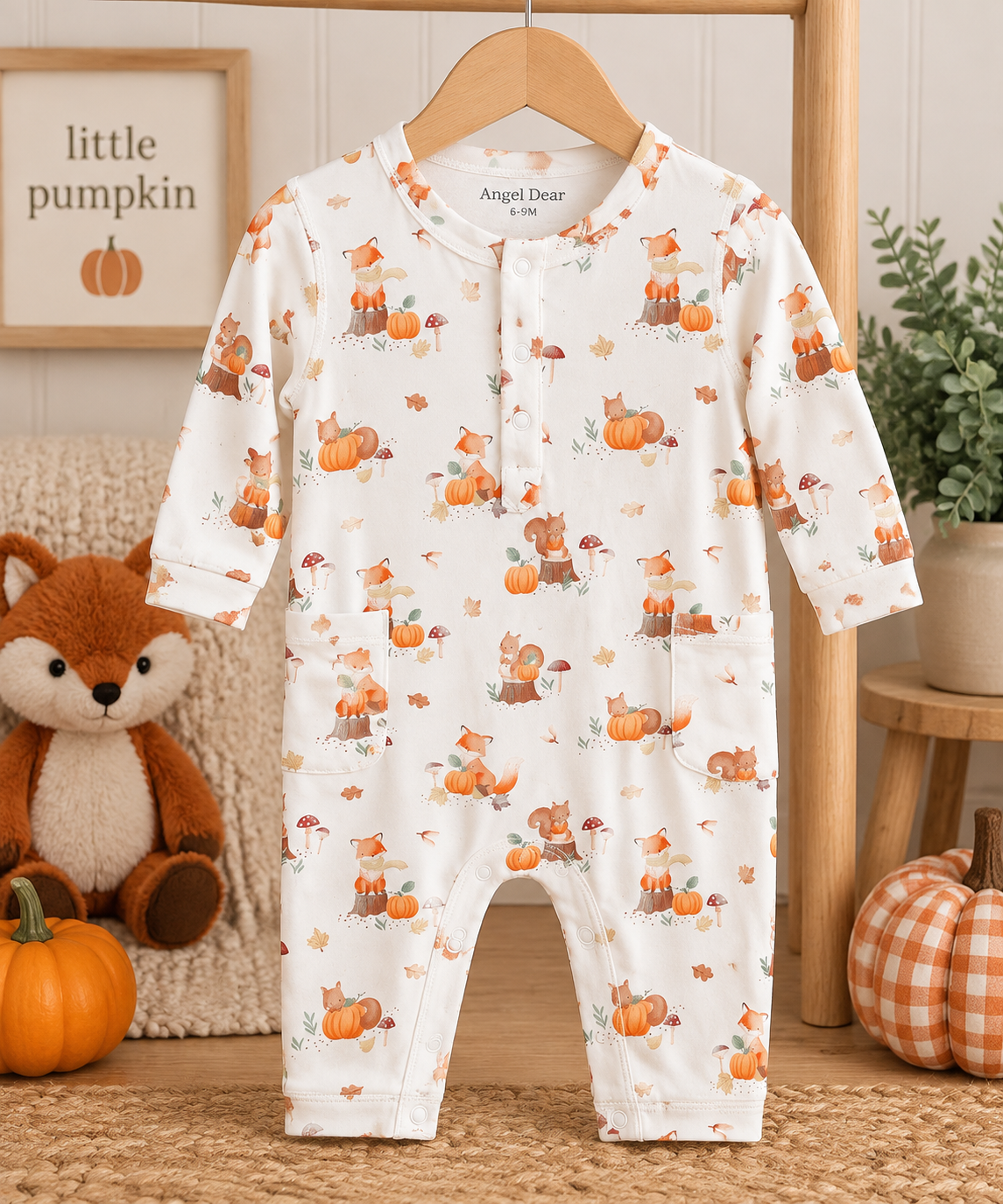 Woodland Pumpkin Romper