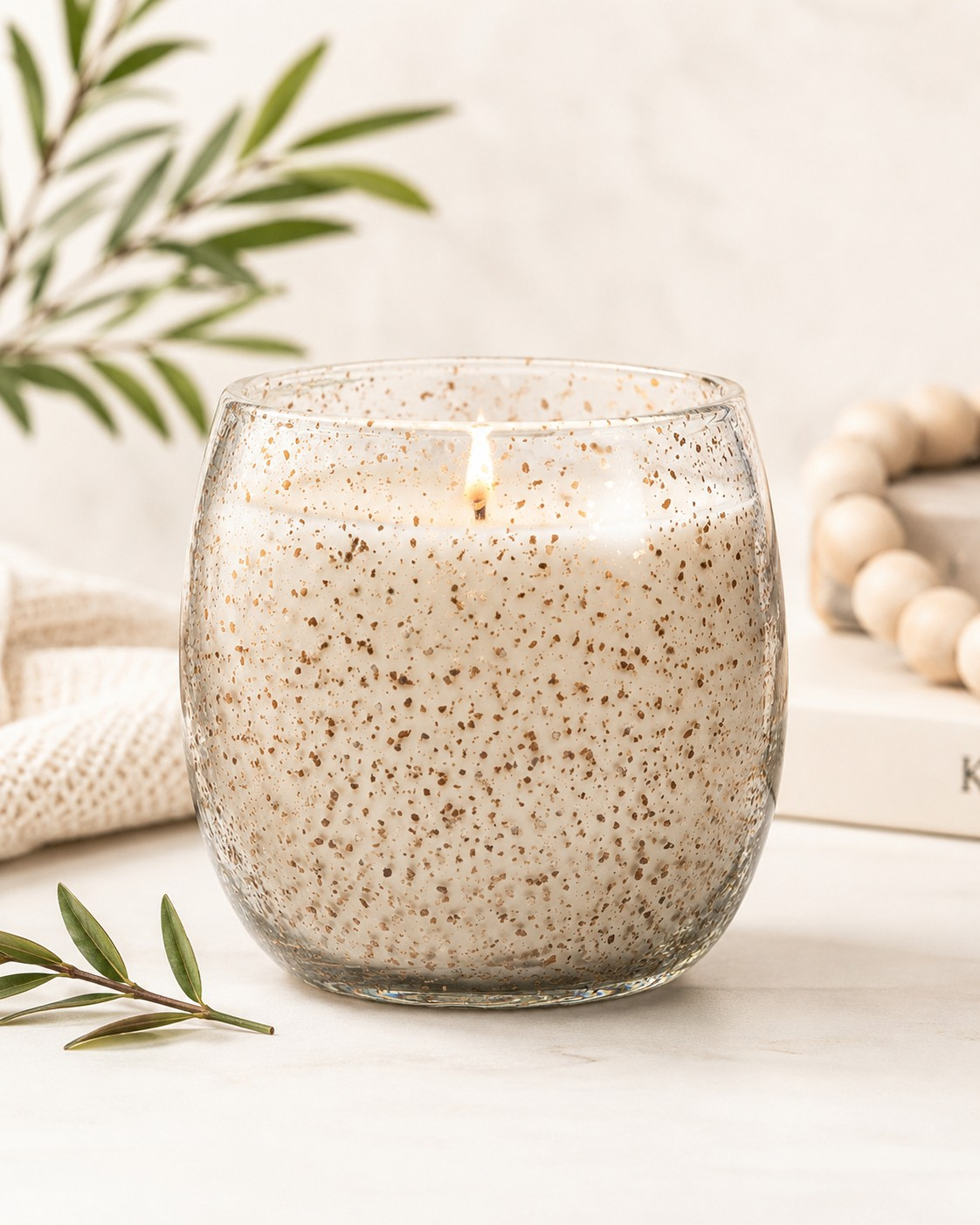 Gold Flaked Candle | Buttermilk | 50 oz