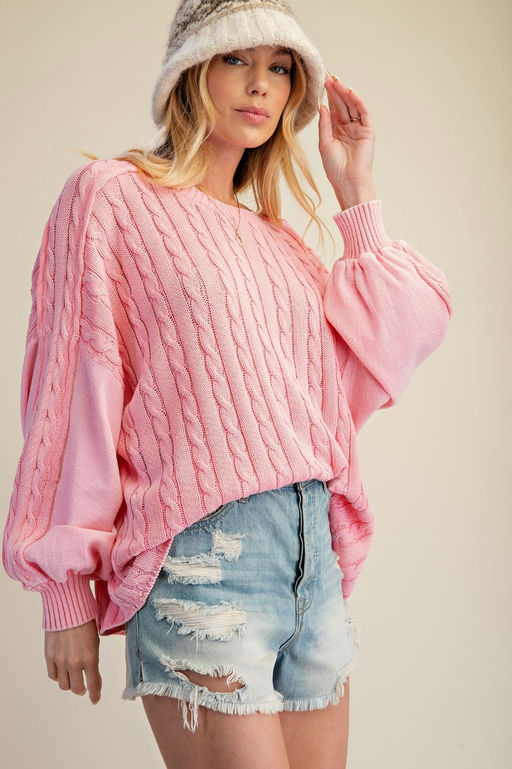 Candy Cable Knit Sweater
