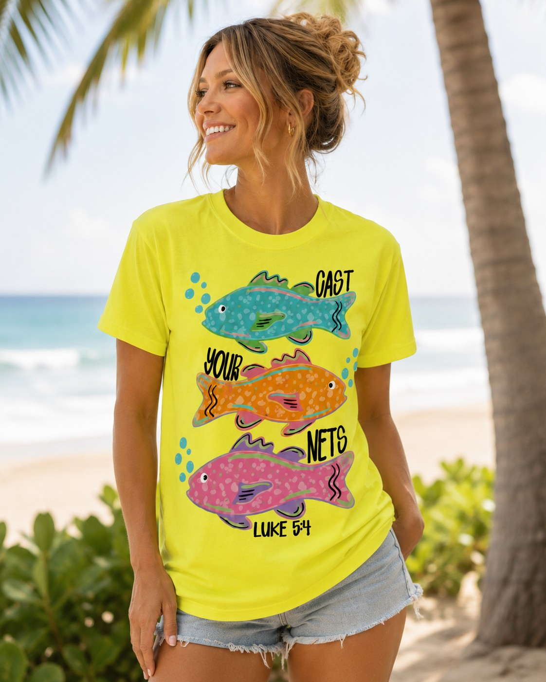 Cast Your Nets Comfort Color T Shirt