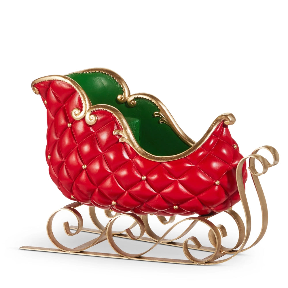 14" Red & Green Sleigh