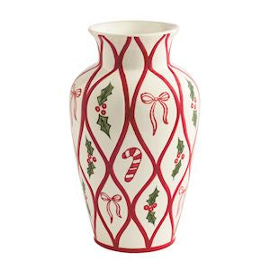 Christmas Painted Vase