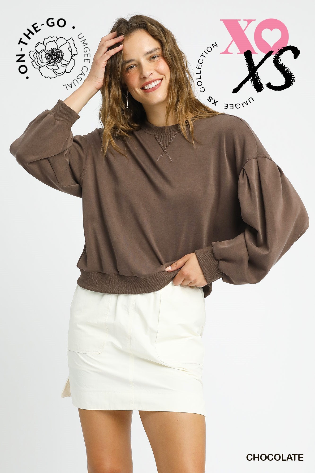 Cappuccino Crewneck Top