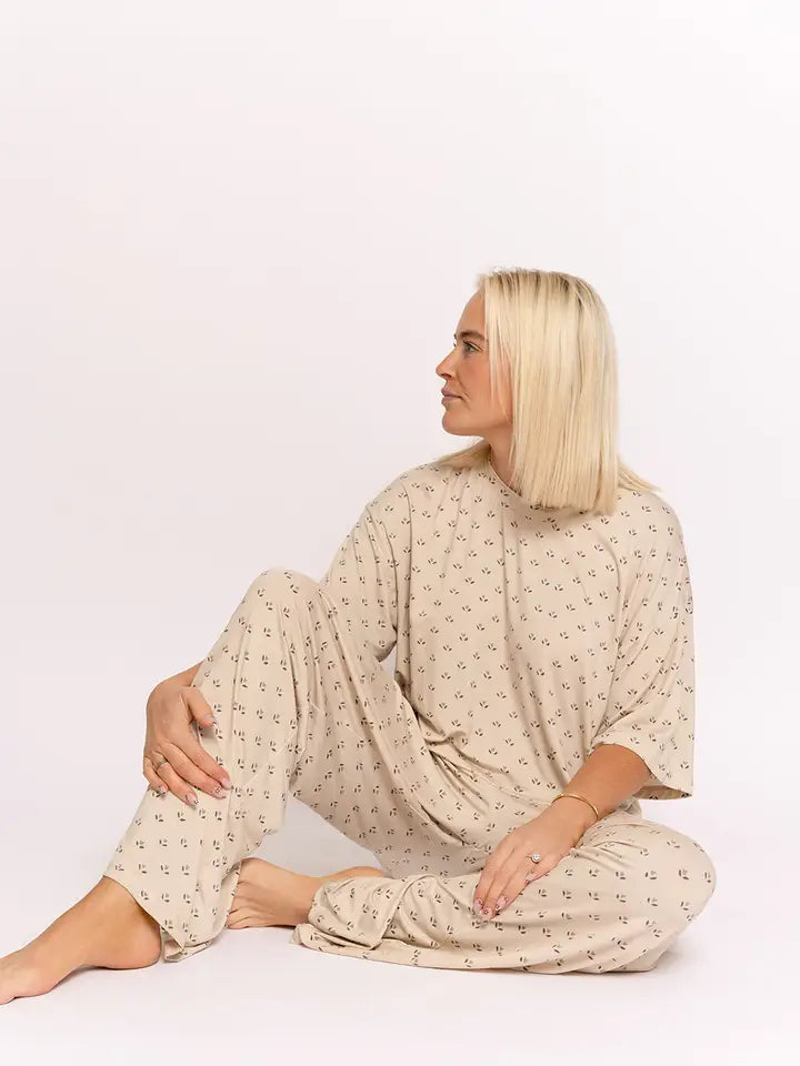 Sweet Florals | Boxy Bamboo Pajama Set