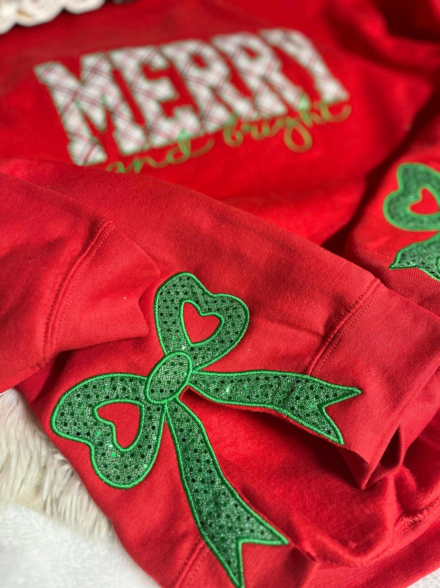 Merry & Bright Applique Sweatshirt