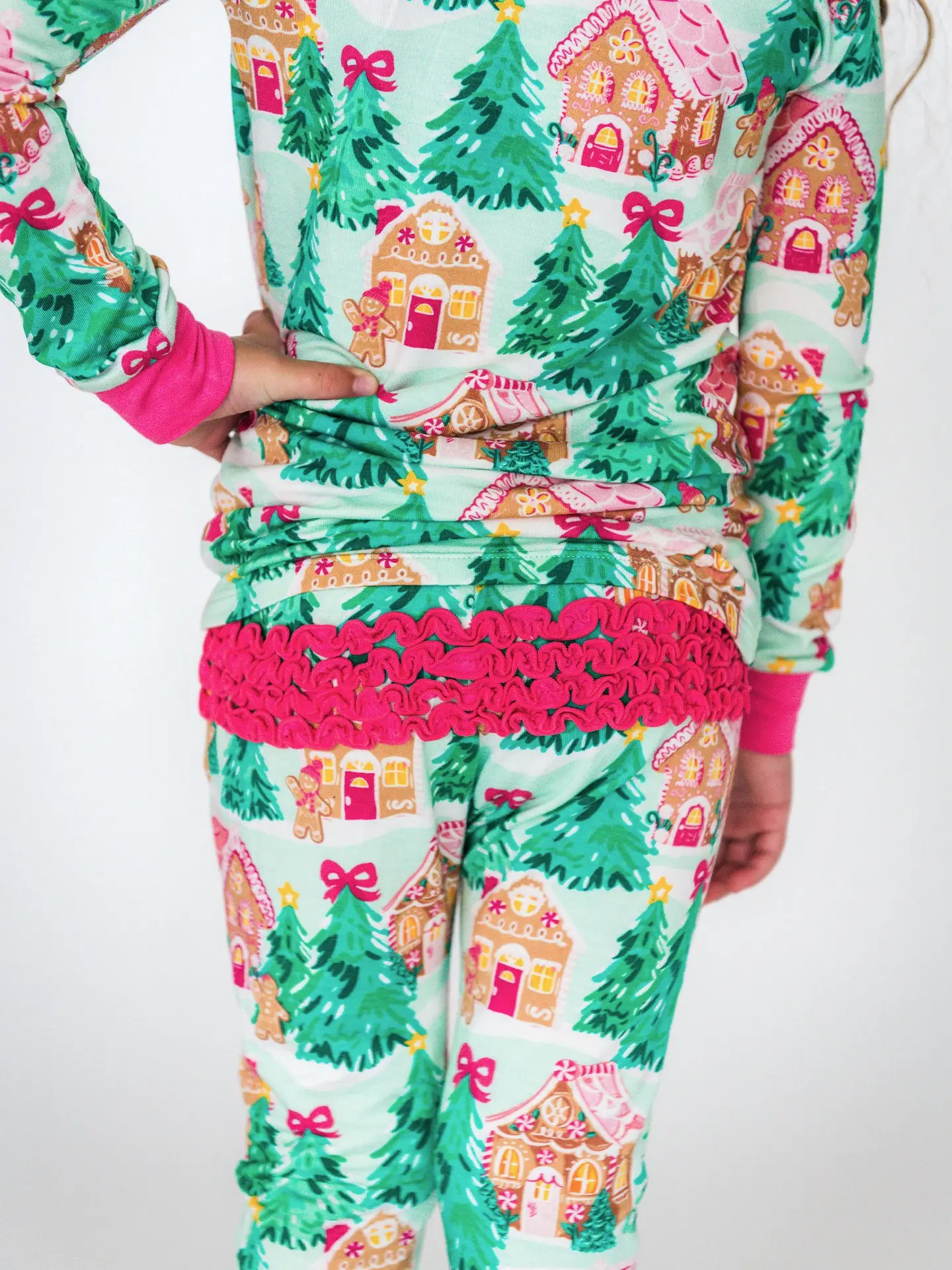 Jolly Gingerbread Ruffle Pj Set