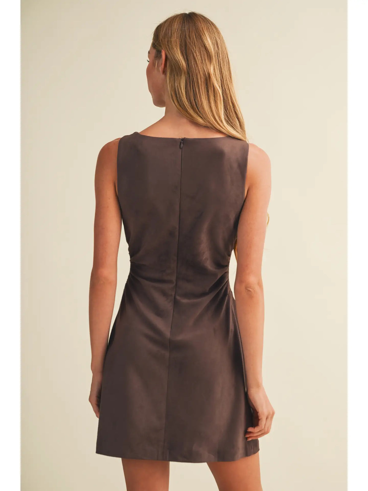 Sloane Mocha Suede Mini Dress