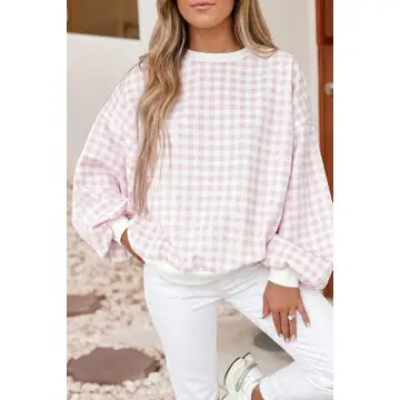 Pink and Plaid | Sweatshirt