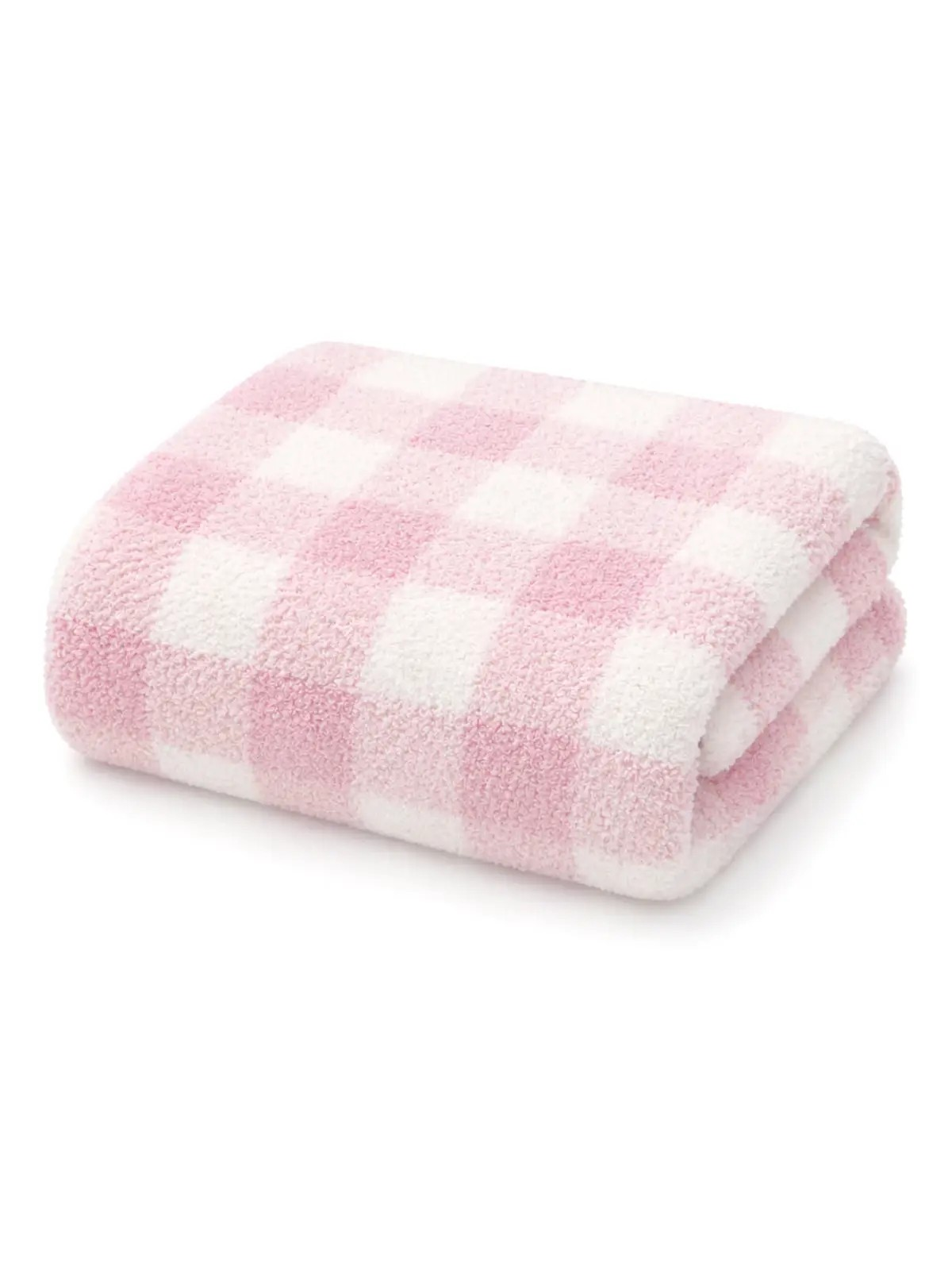 Bliss Gingham Blanket | Phufy | Petal Pink