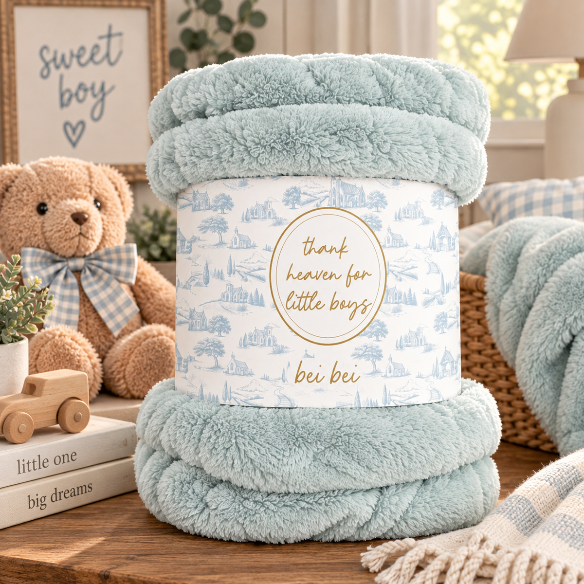 Thank Heaven..Boys Faux Fur Lovey | BeiBei