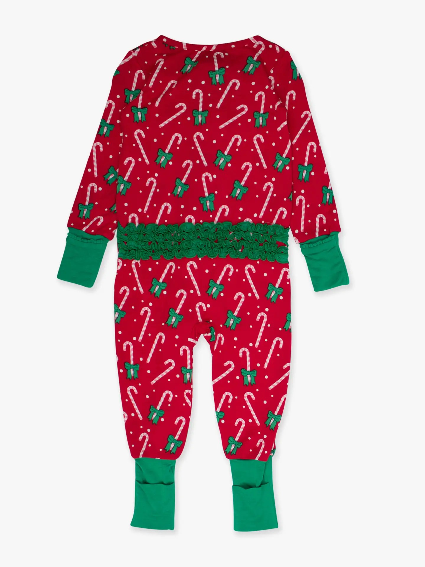 Candy Cane Cutie Ruffle Footie