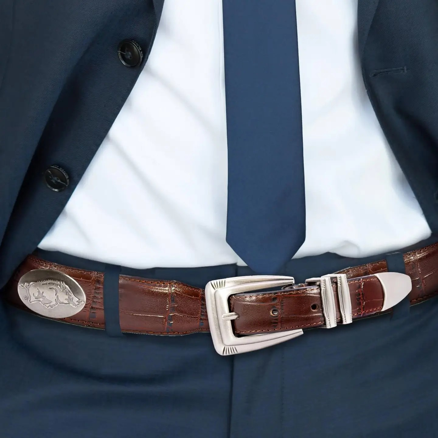 Arkansas Razorbacks Leather Belt