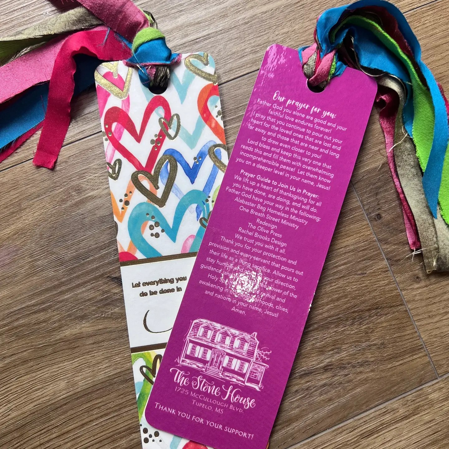 Confetti Hearts Tassel Bookmark