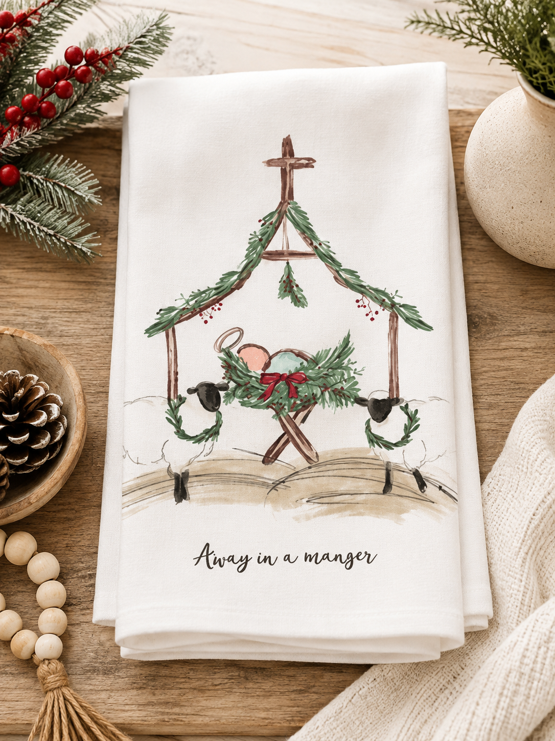 Away In a Manger | Hand Towel