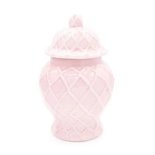 Pink Textured Ginger Jar