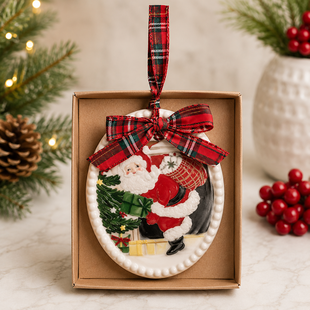 Fireplace | Santa Ornament