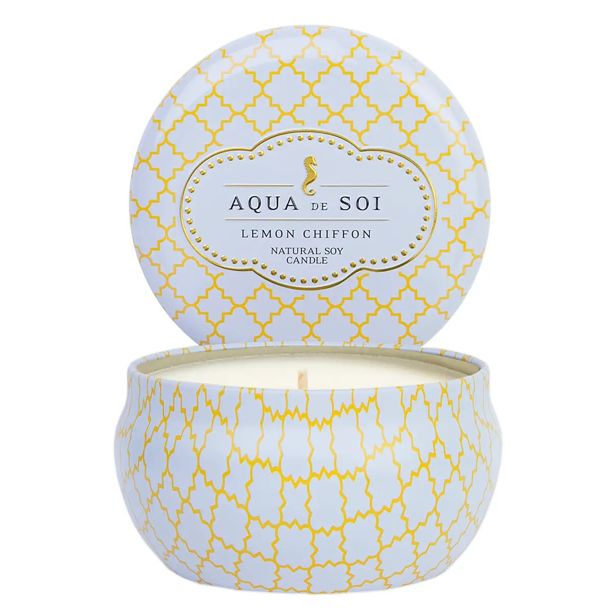 Lemon Chiffon 9 oz Aqua De Soi Candle Tin