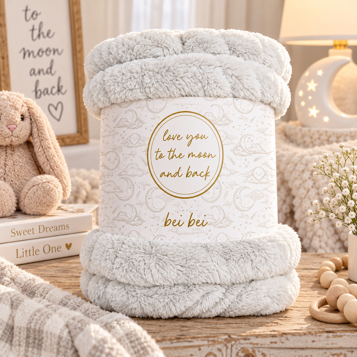 Moon & Back Faux Fur Lovey | BeiBei
