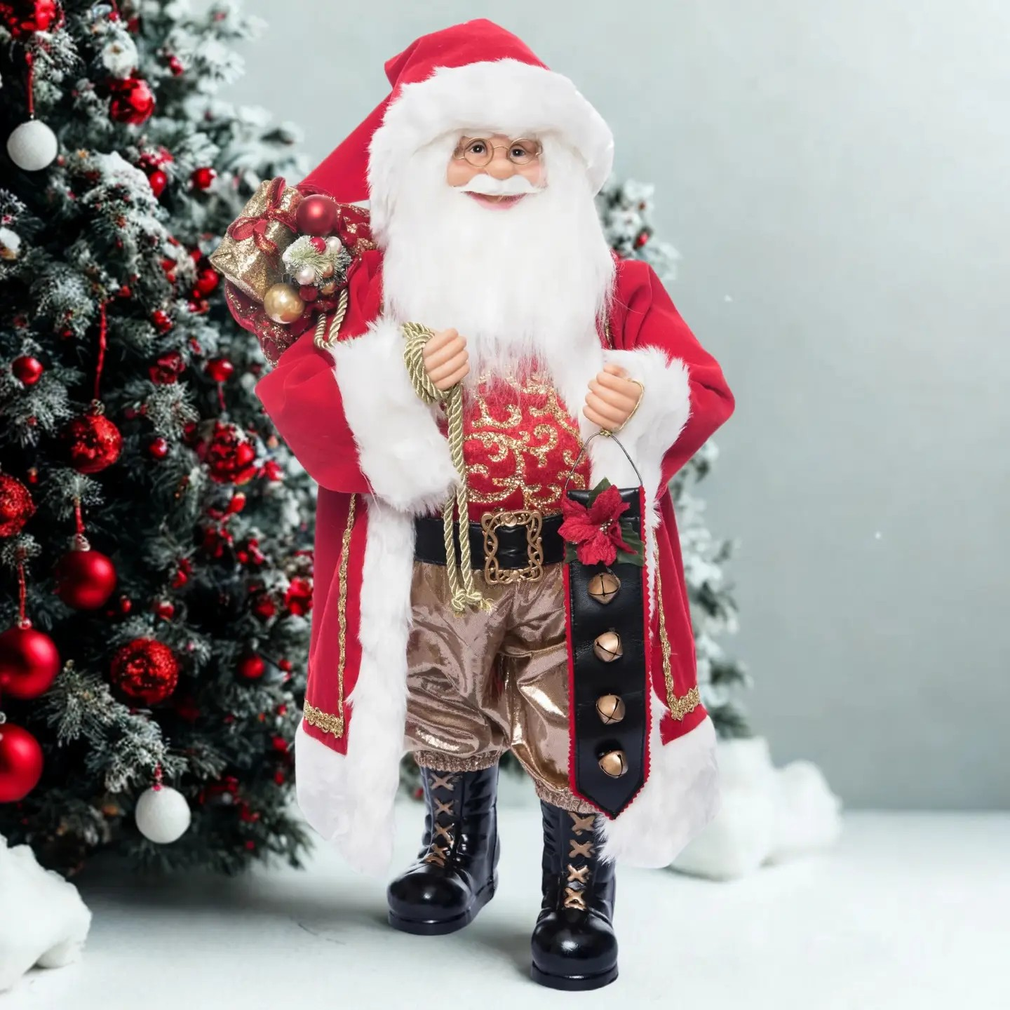 Red and Green Santa with Gift Bag
