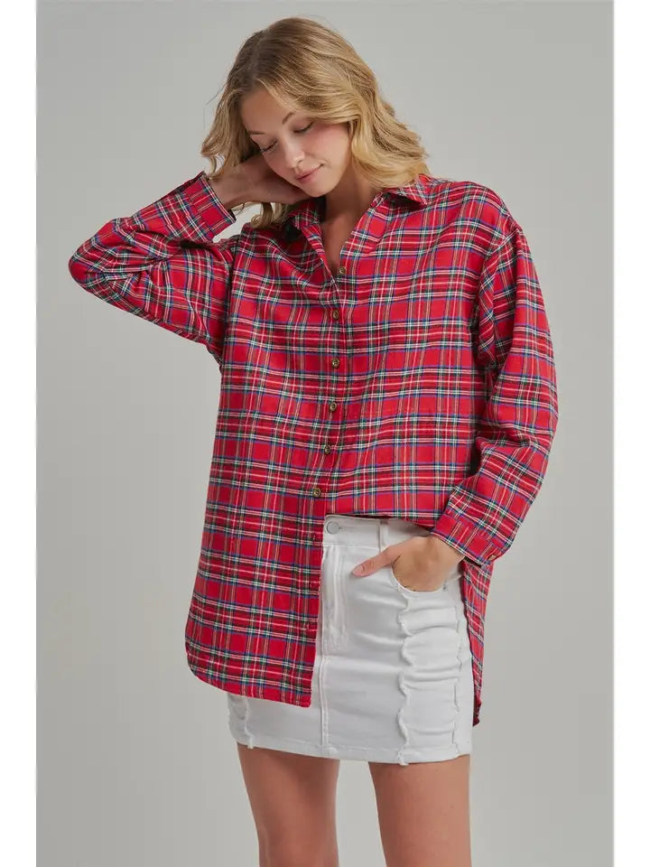 Classic Christmas Plaid Top
