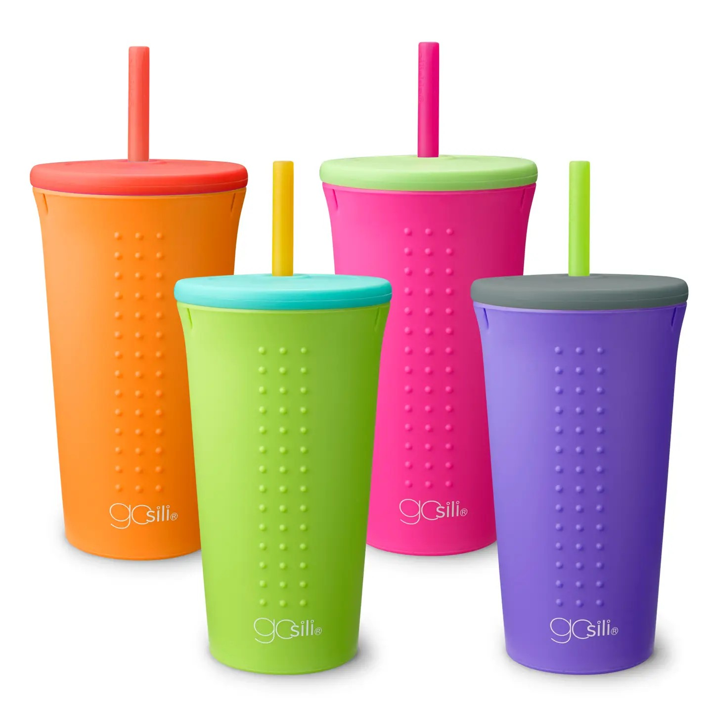 16 oz Silicone Straw Cup