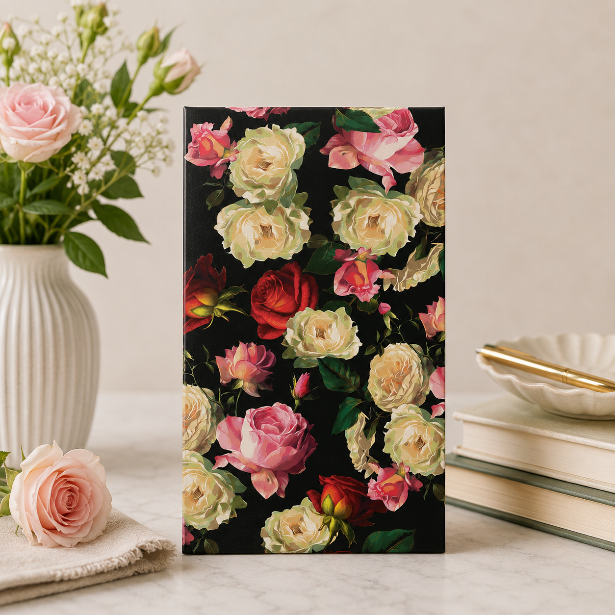 Midnight Rose Paper Napkin