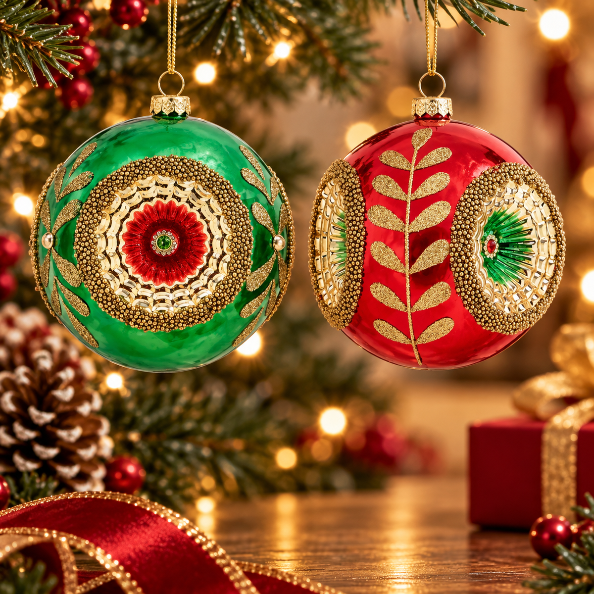 Christmas Jewel Ornament ❤️💚✨