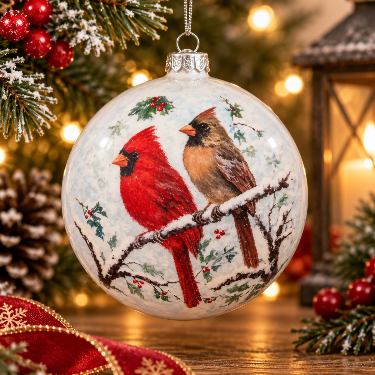 Cardinal Ball Ornament