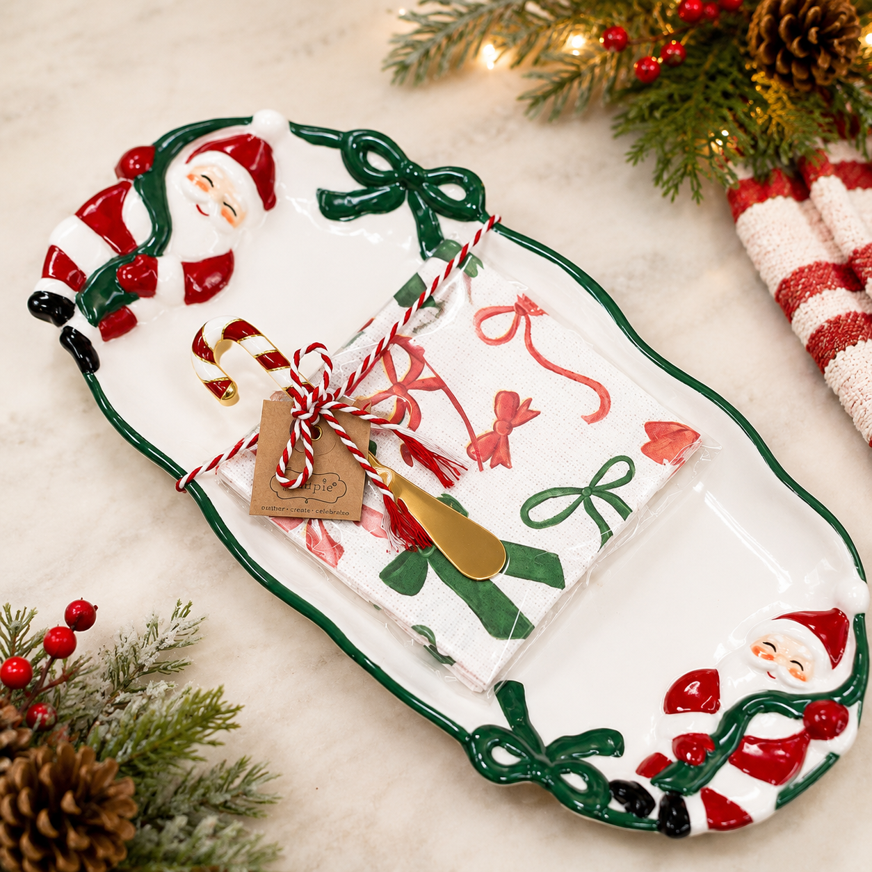 Santa & Bows Hostess Set