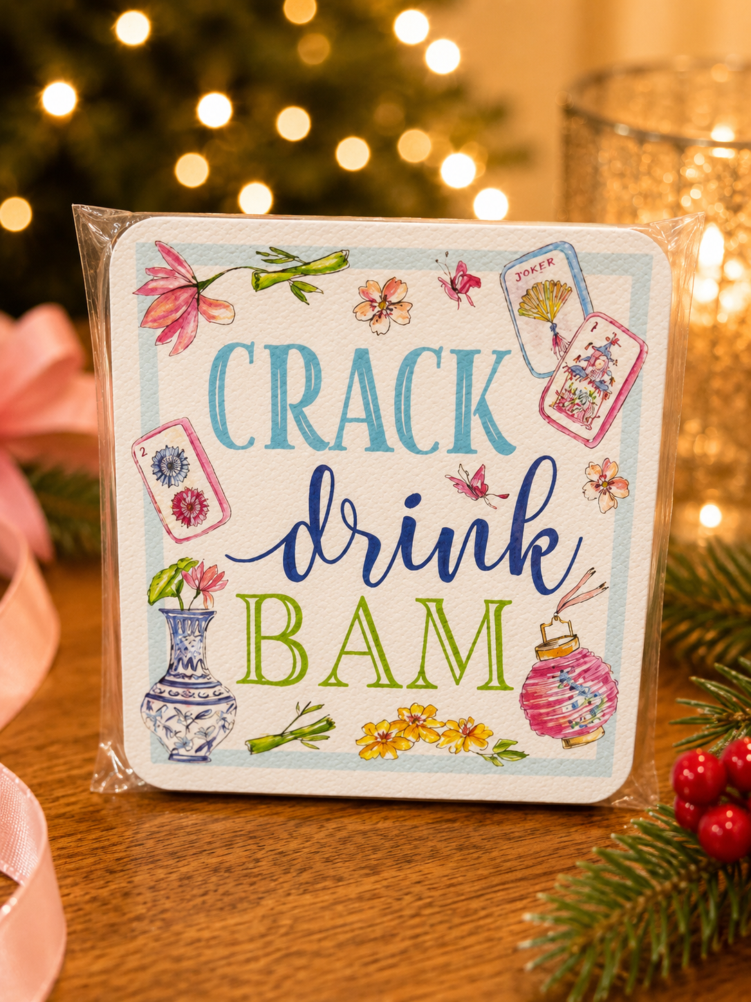 Crack Drink Bam Coasters