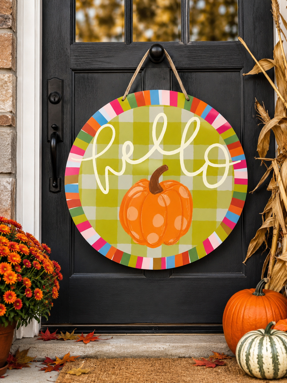 Hello Pumpkin Door Hanger