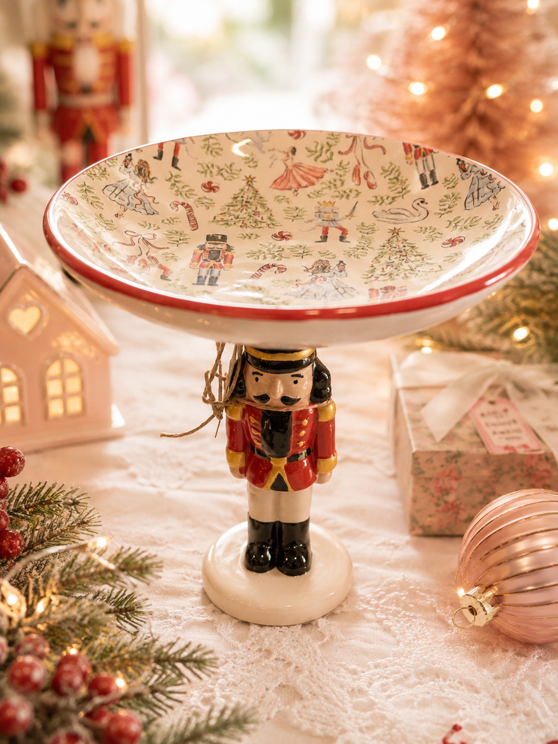 Nutcracker Candy Dish | Red