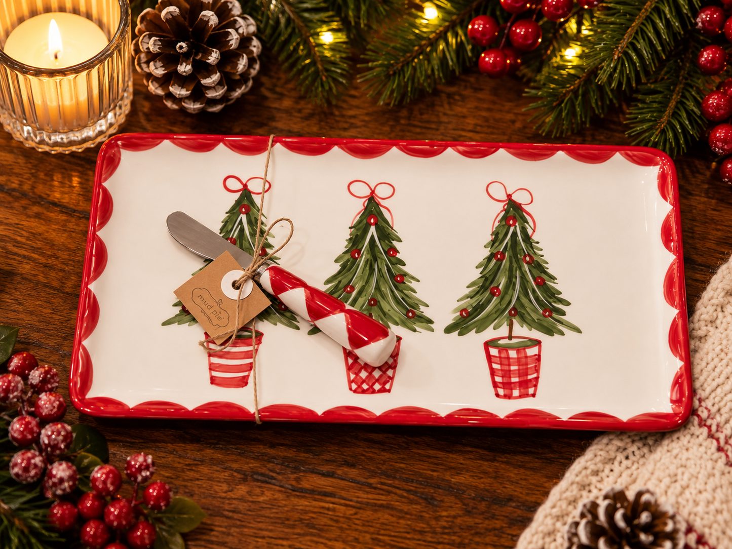 Tree Topiary Tray Set