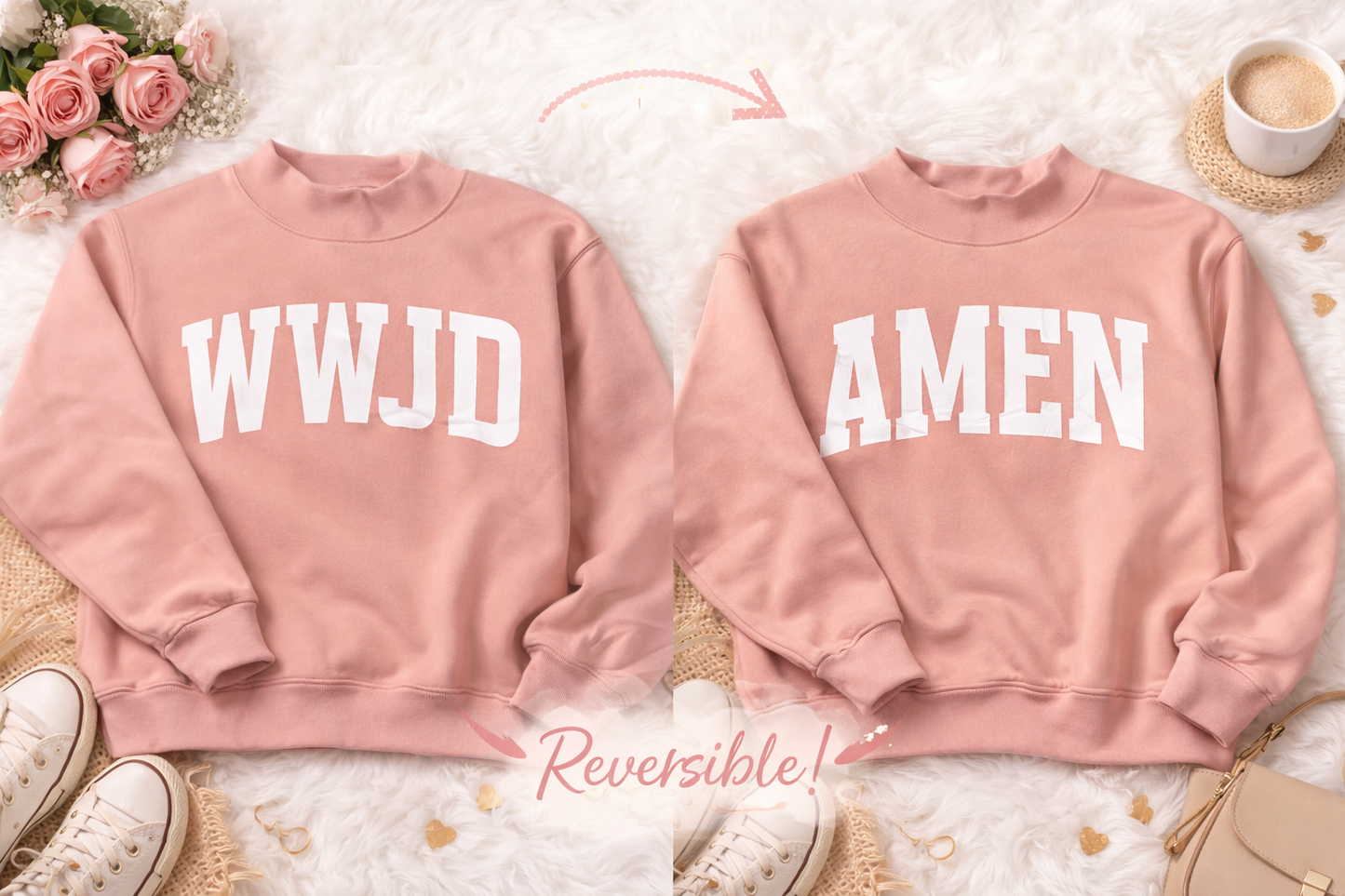 WWJD/AMEN Reversible Sweatshirt