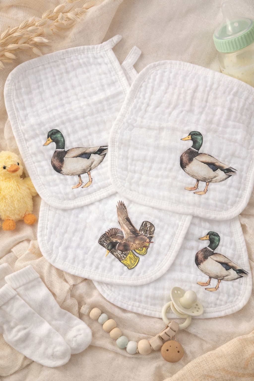 Southern Duckling Burp Cloth | Set of 3
