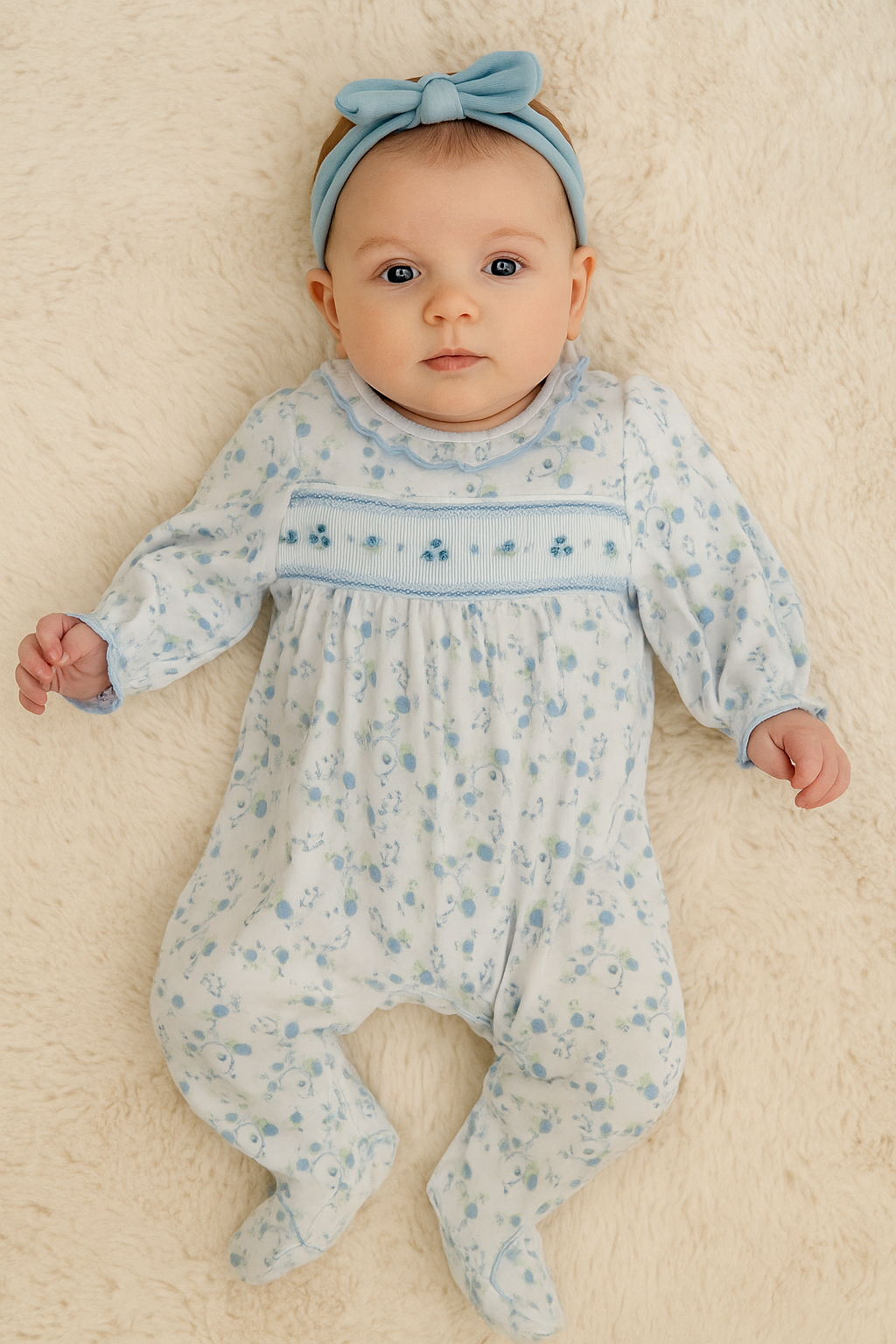 Blossomed Smocked Sleeper