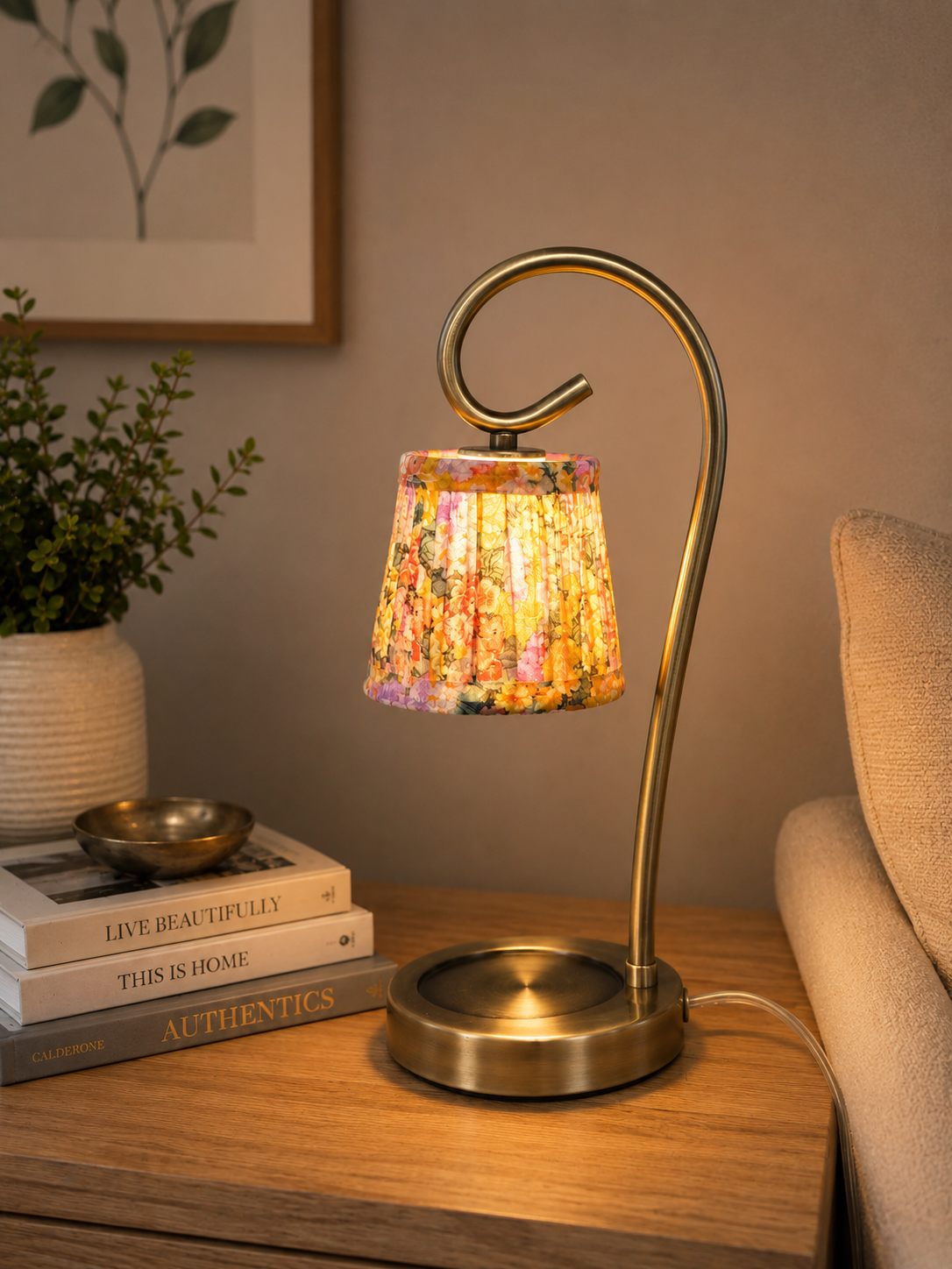 Perry Floral Candlewarmer Lamp