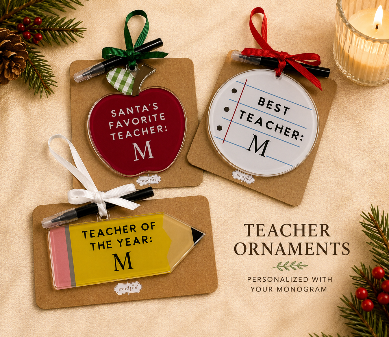 Personalize Me Ornament Set