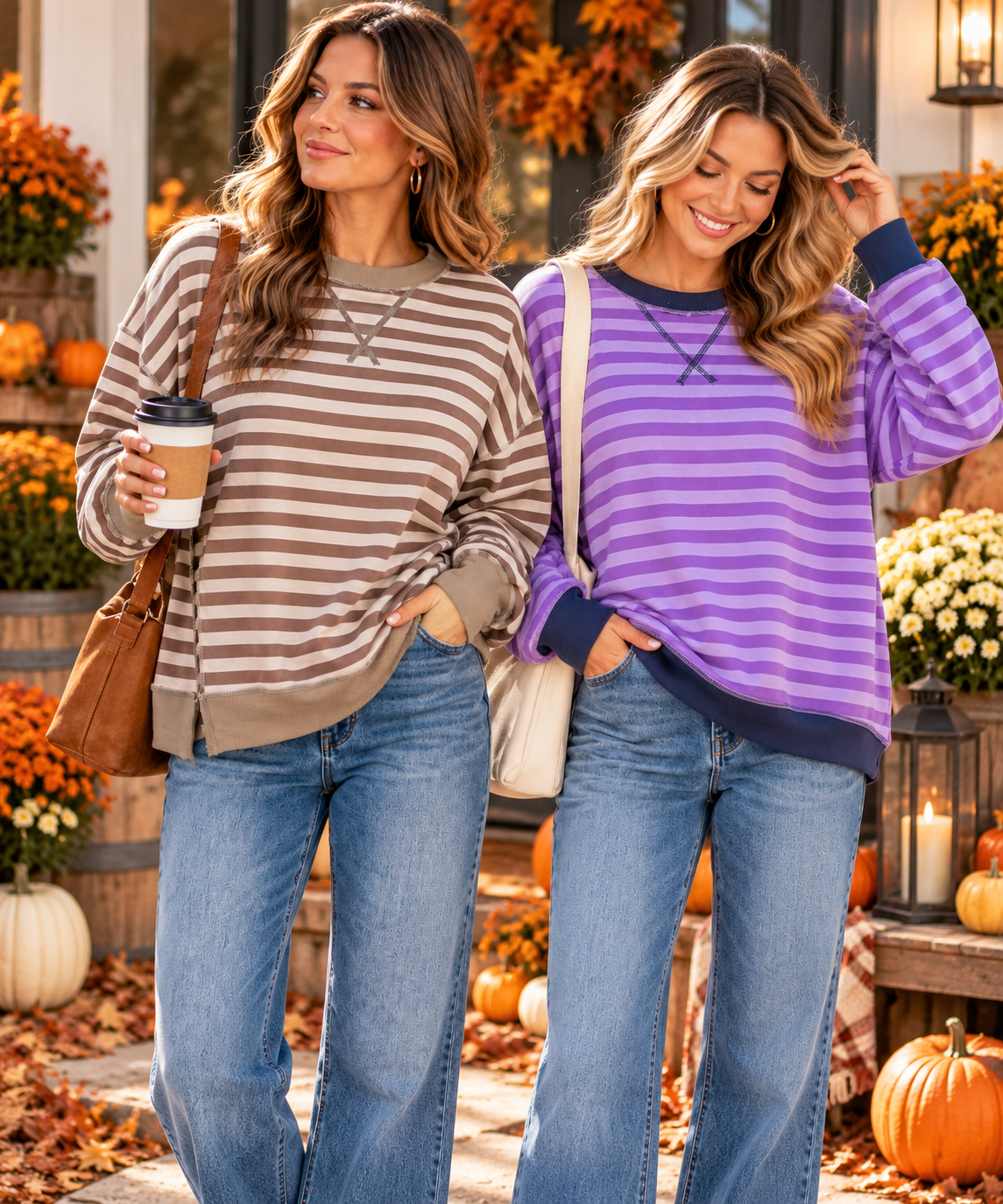 Everyday Ease Striped Sweatshirt