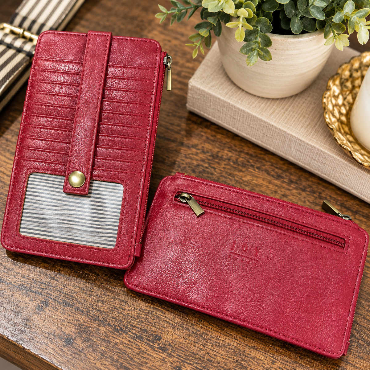 Kiara Mini Wallet | Crimson Red