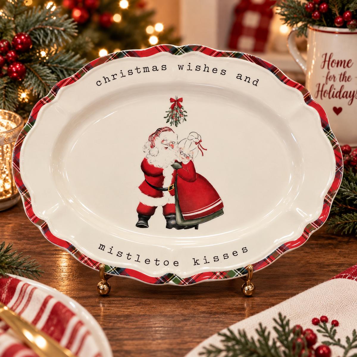 Mr. & Mrs. Claus Sentiment Plate