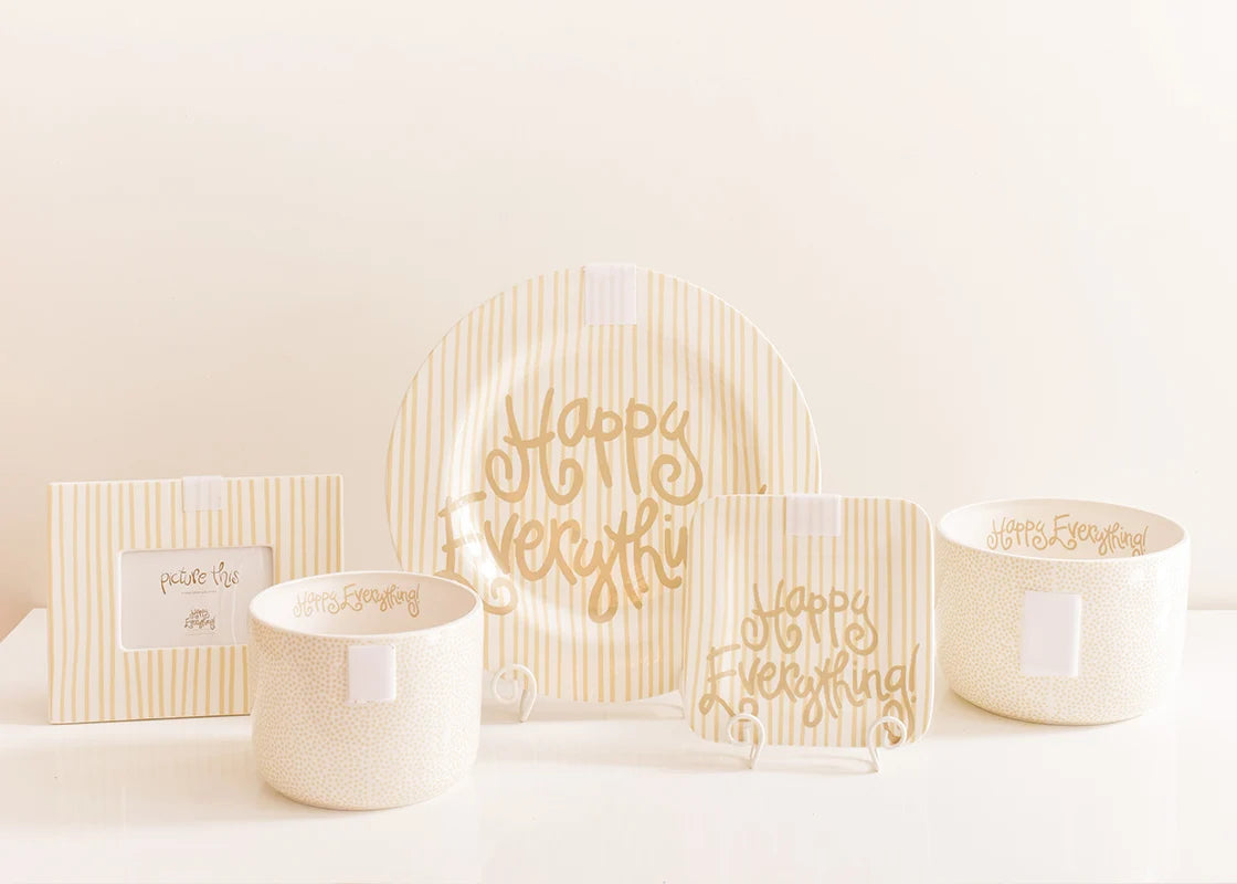 Neutral Tiny Dot Bowl | LARGE | Happy Everything