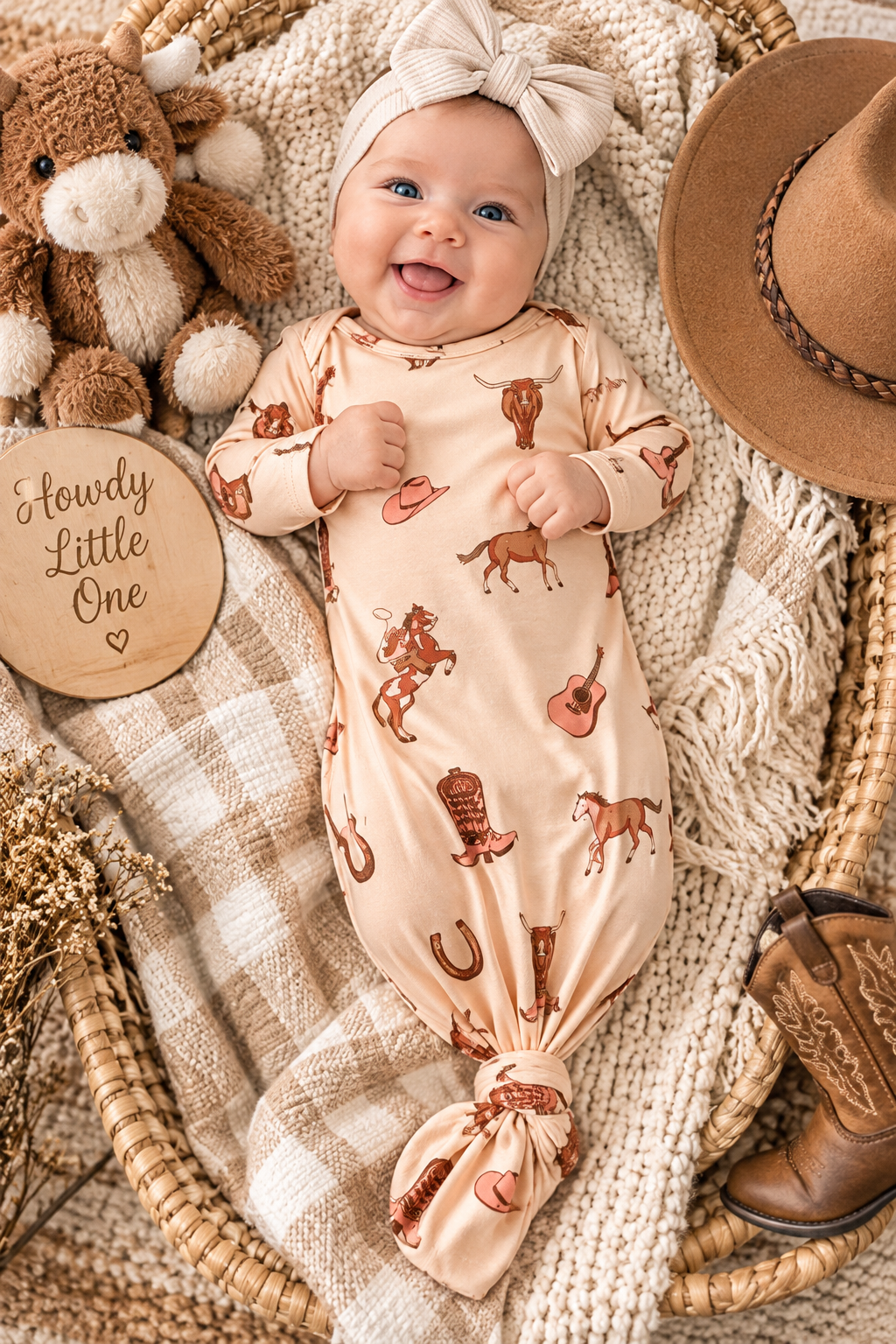 Cowgirl Knotted Gown | Stephan Baby